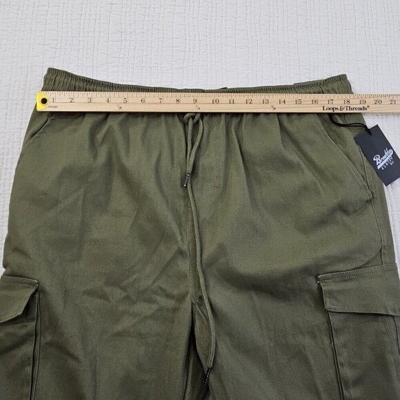 Brooklyn Cloth Cargo Jogger Men's XL (36x32) Army Green Drawstring NWT Stretch - Picture 4 of 16